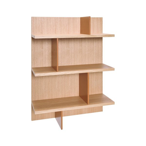 Mensola di colore naturale con effetto rovere con ripiani multipli 60 cm Stand – Hübsch-image-3