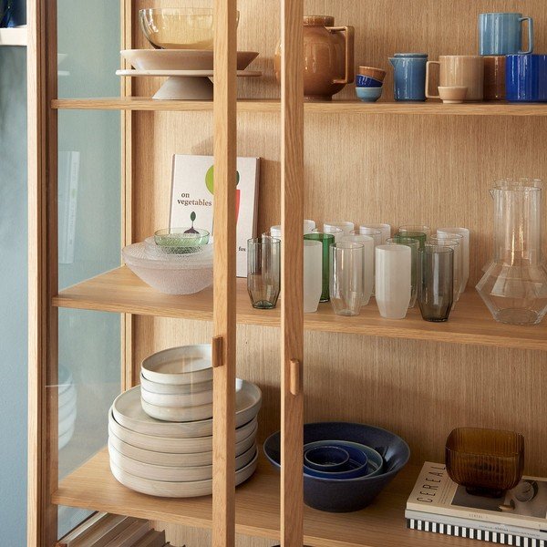 Vetrina in legno di quercia 100x140 cm Panorama - Hübsch-image-1