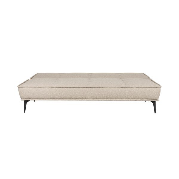 Divano beige allungabile con rivestimento in bouclé 184 cm Cielke – White Label-image-4