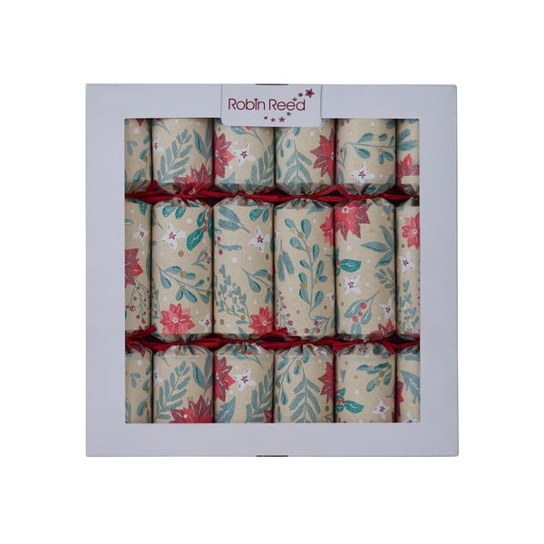 Set di 6 cracker natalizi Floral Nature - Robin Reed