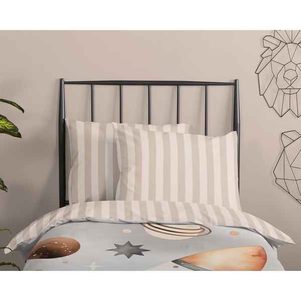 Set copripiumino e federa da bambini greige in cotone per letto singolo 140x200 cm Explore – Good Morning-image-2