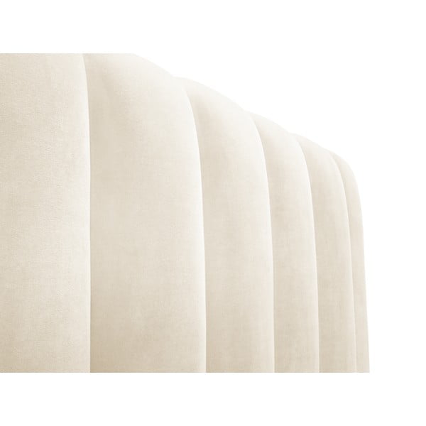 Letto matrimoniale imbottito beige con contenitore con griglia 200x200 cm Kelp - Micadoni Home-image-4