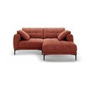 Divano angolare color mattone (con penisola a destra/con chaise lounge) Bemy – Micadoni 