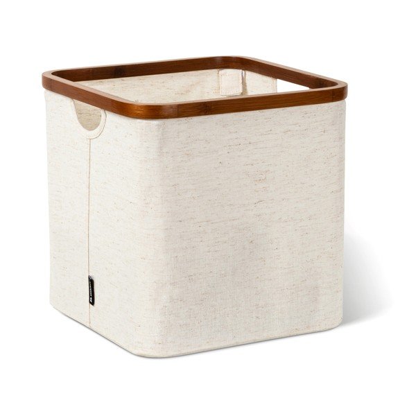 Scatola color crema in tessuto 30x30x30 cm Bamboo/Linen Cube – Bigso