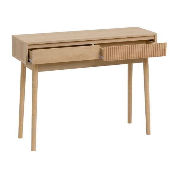 Tavolo consolle di colore naturale 30x100 cm Iona – Casa Selección-image-4