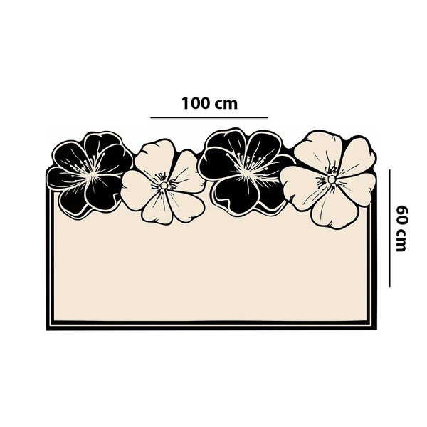 Tappetino per il bagno nero/color crema 60x100 cm Morpho – Foutastic-image-3