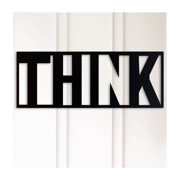 Decorazione da parete nera Think - Unknown