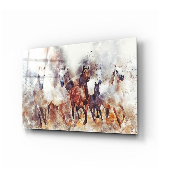 Pittura su vetro Cavalli II. - Insigne