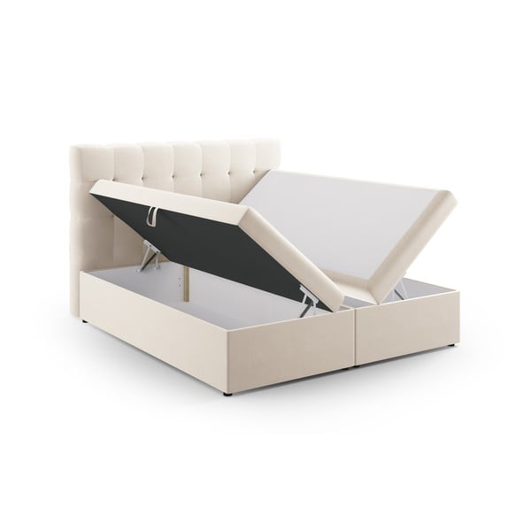 Letto boxspring beige con contenitore 180x200 cm Bali - Cosmopolitan Design-image-4