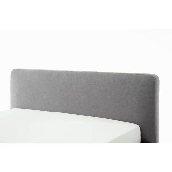 Letto matrimoniale imbottito grigio con contenitore con rete inclusa 180x200 cm Mattis – Meise Möbel-image-4