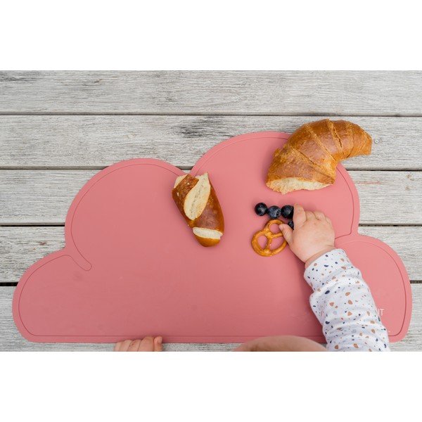 Tovaglietta in silicone rosa scuro Cloud, 49 x 27 cm - Kindsgut-image-3