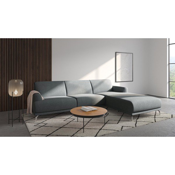 Divano angolare grigio chiaro, angolo destro Puzo - MESONICA-image-1