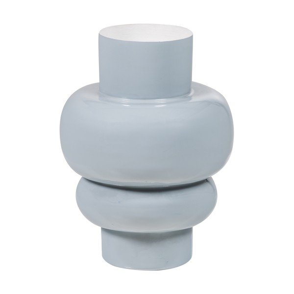 Vaso grigio chiaro in metallo (altezza totale 27 cm) Auri – WOOOD