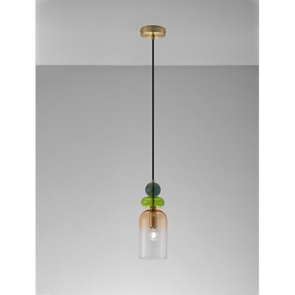 Lampadario dorato in vetro ø 11 cm Murano – Nova Luce-image-3