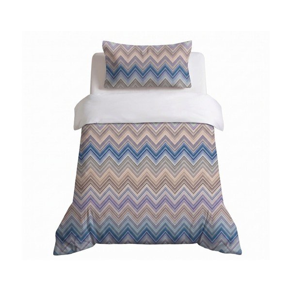 Set copripiumino e federa blu per letto singolo 200x140 cm Margot  – Mijolnir