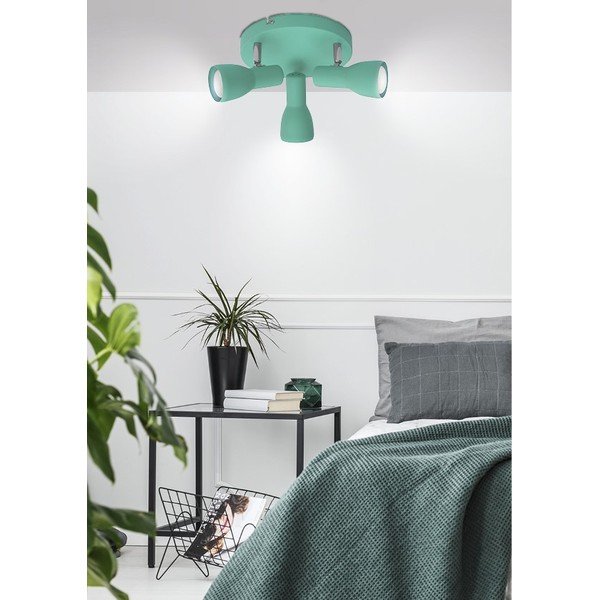 Lampada da soffitto color menta con paralume in metallo 29x29 cm Picardo - Candellux Lighting-image-1