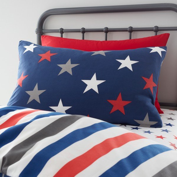 Biancheria da letto singola per bambini a quattro pezzi 135x200 cm So Soft Stripes and Stars - Catherine Lansfield-image-2