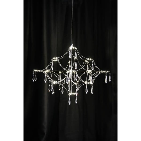 Lampadario LED argentato ø 60 cm Efesos – Markslöjd-image-1