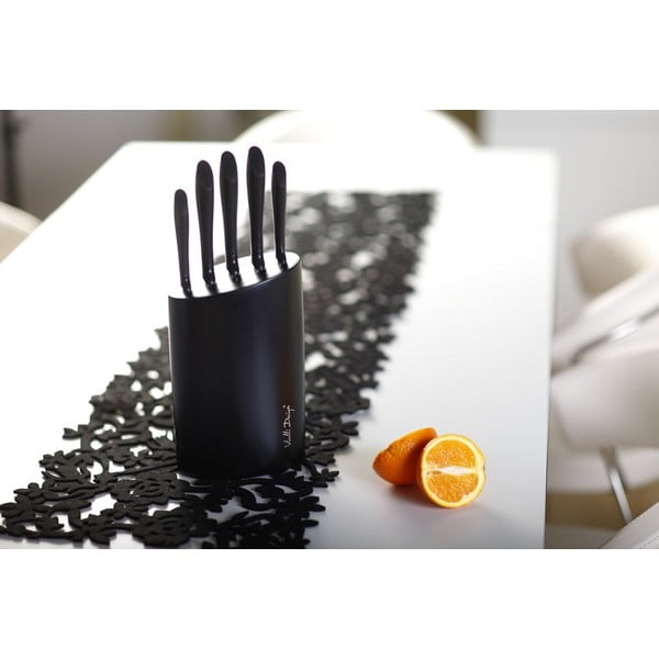 Černý stojan s pěti noži Vialli Design -image-2
