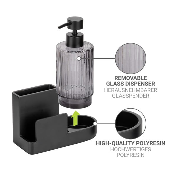 Supporto per detersivo nero in poliresina Pina – Wenko-image-3