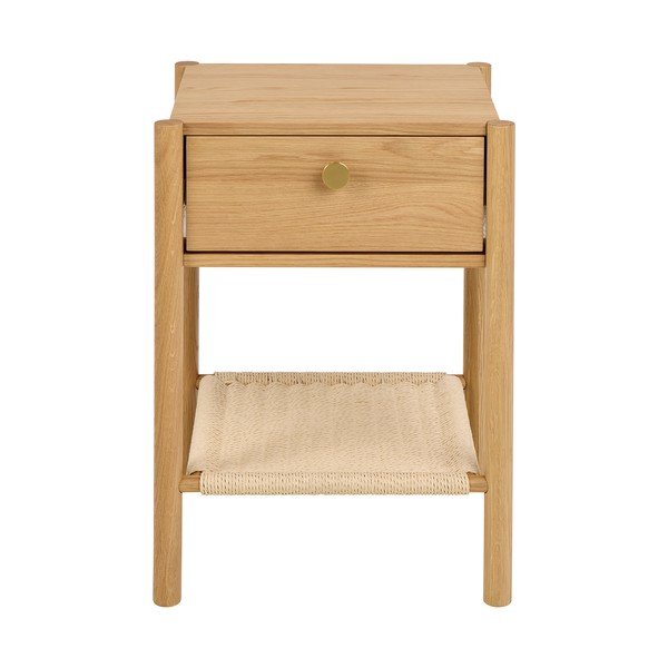 Comodino colore naturale chiaro con effetto rovere Monfort – Actona