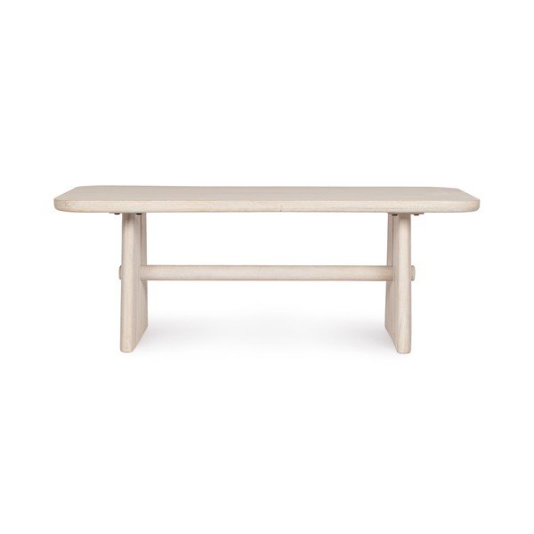 Tavolino da salotto colore naturale chiaro in mango massiccio 60x110 cm Elisheva – Bizzotto-image-1