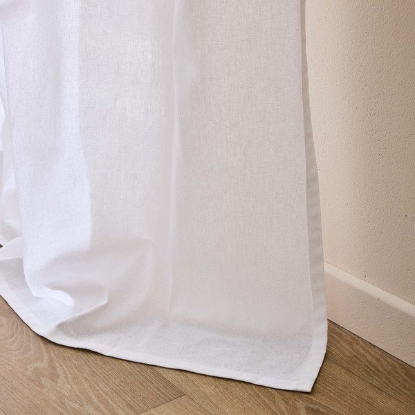 Tenda bianca in misto cotone 140x240 cm Duchesse – douceur d'intérieur-image-4