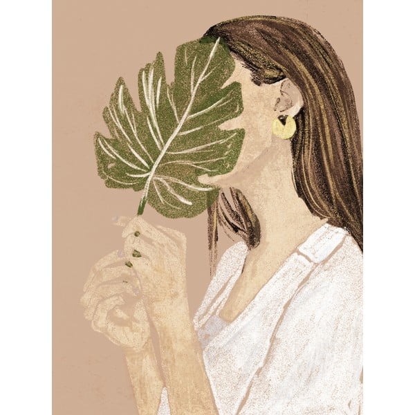 Dipinto 60x80 cm Girl with Leaf - Styler