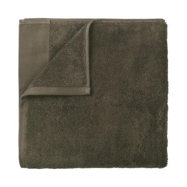 Telo da bagno in cotone verde, 100 x 200 cm - Blomus