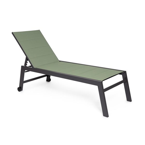 Sdraio da giardino verde in metallo regolabile Hilde   – Bizzotto