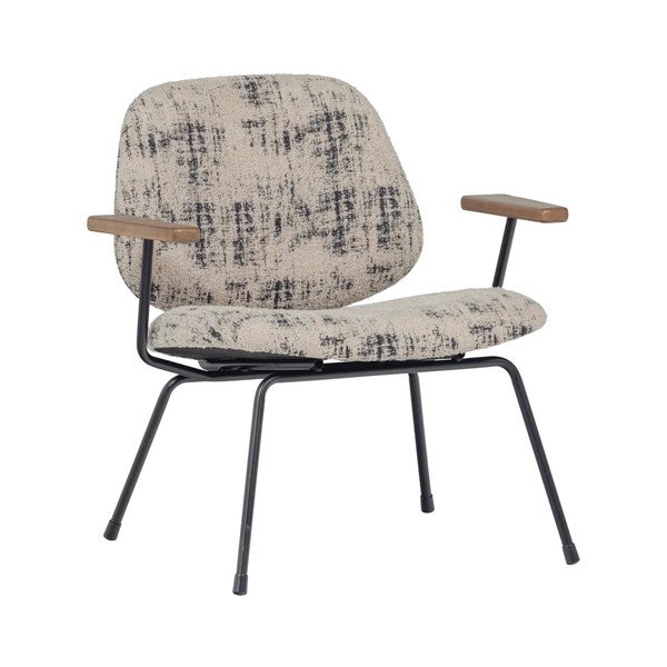 Poltrona beige con rivestimento in ciniglia Aure – WOOOD