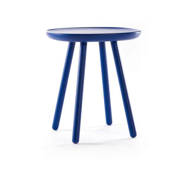 Tavolino in legno massiccio blu, ø 45 cm Naïve - EMKO