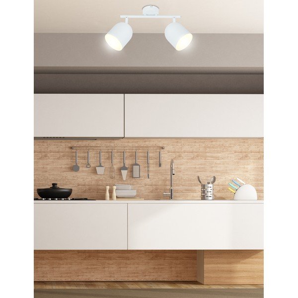 Lampada da soffitto bianca con paralume in metallo 38x10 cm Azuro - Candellux Lighting-image-1