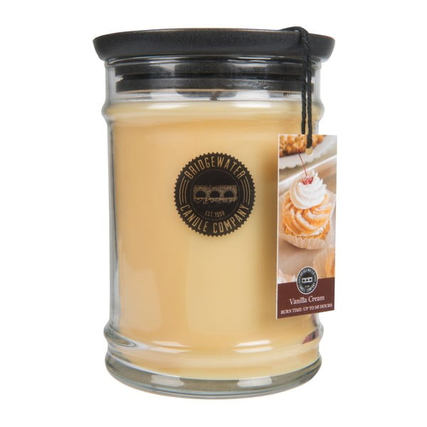 Candela in scatola di vetro Bridgewater Candle Company Vanilla Cream, tempo di combustione 140-160 ore - Bridgewater Candle Company