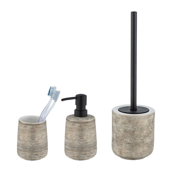 Set di accessori da bagno in ceramica marrone Fedio - Wenko