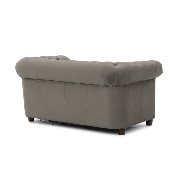 Divano grigio allungabile con rivestimento in velluto 148 cm York Blik – Ropez-image-3