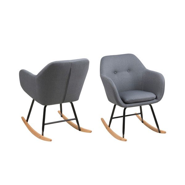 Sedia a dondolo grigio scuro Emilia - Actona-image-4