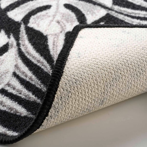 Tappeto nero lavabile 40x60 cm Amber – douceur d'intérieur-image-3