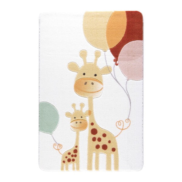 Tappeto per bambini Kids World Giraffe, 100 x 150 cm - Confetti