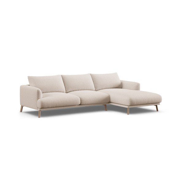Divano angolare beige (con penisola a destra/con chaise lounge) Naomi – Micadoni 
