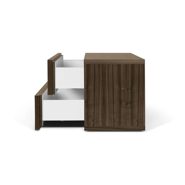 Comodino marrone con 2 cassetti Aurora - TemaHome-image-3