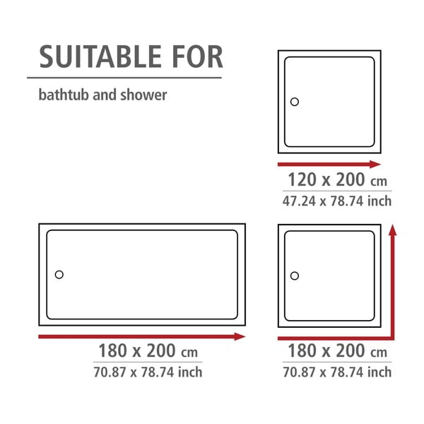 Tenda da doccia bianca con finitura antimuffa Dandelions, 180 x 200 cm Astera - Wenko-image-2