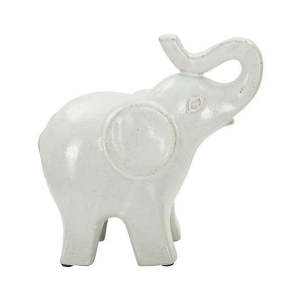 Statuetta decorativa in ceramica Elefante, altezza 23 cm - Mauro Ferretti-image-4