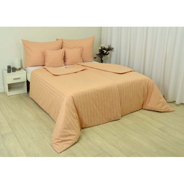 Biancheria da letto damascata arancione per letto singolo 140x200 cm Damask - Unknown