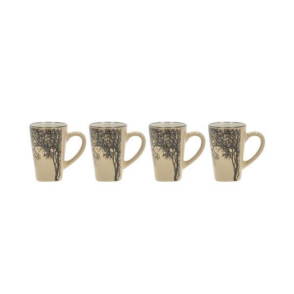 Set di 4 tazze da espresso in gres cremoso da 100 ml Hela - Villa Collection
