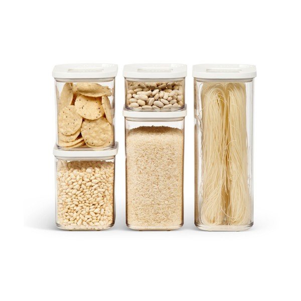 Vasetti per alimenti in set da 5 Modula White - Mepal