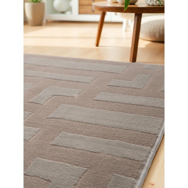 Passatoia beige 80x240 cm Perles Onyx – Elle Decoration-image-3