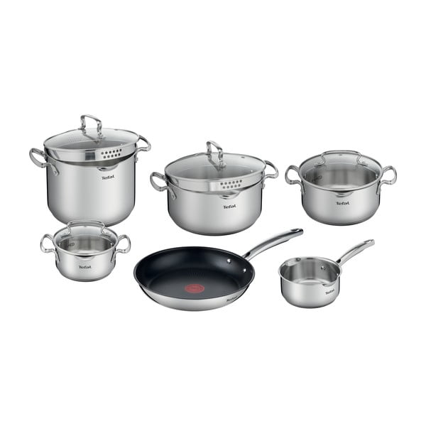 Set di pentole in acciaio inox 10 pezzi Duetto+ - Tefal