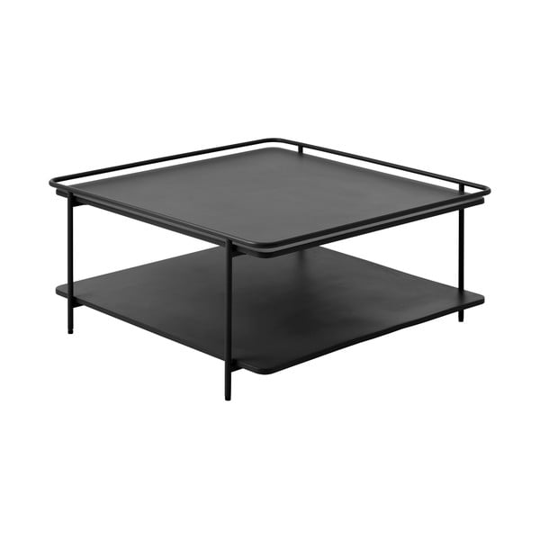 Tavolino da salotto nero in metallo 75x75 cm Yuba – Unique Furniture-image-1