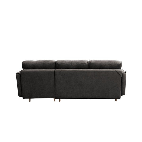 Divano letto grigio scuro con gambe chiare Ladybird, angolo destro - Mazzini Sofas-image-1